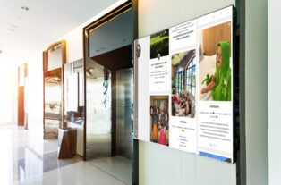 restaurants increasing engagement with social wall