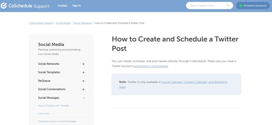 Twitter Scheduling Software- Coschedule 