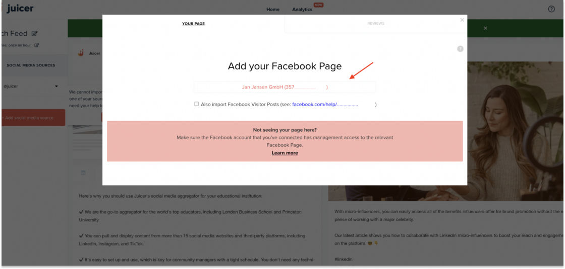 Embed Facebook Feed in WordPress Step 4